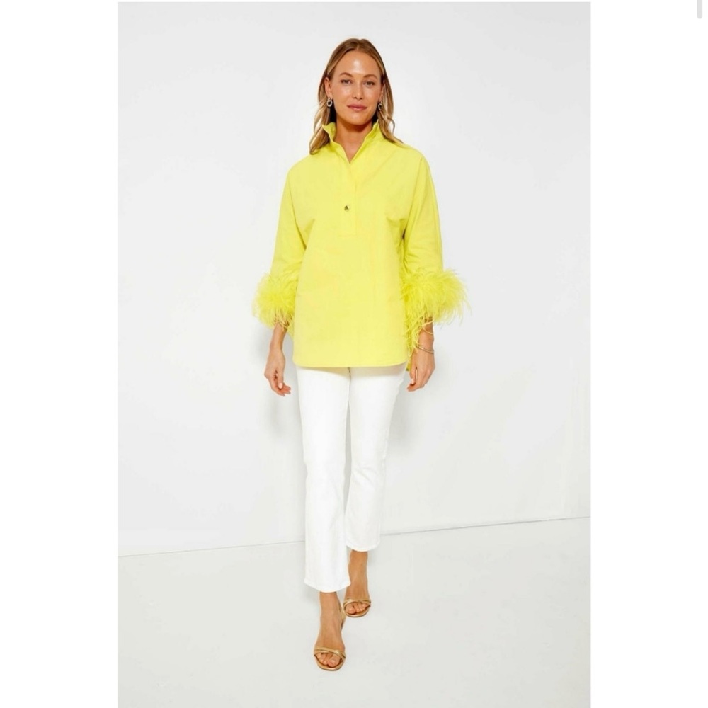 Tuckernuck Willow Blouse Citron Feather NWT